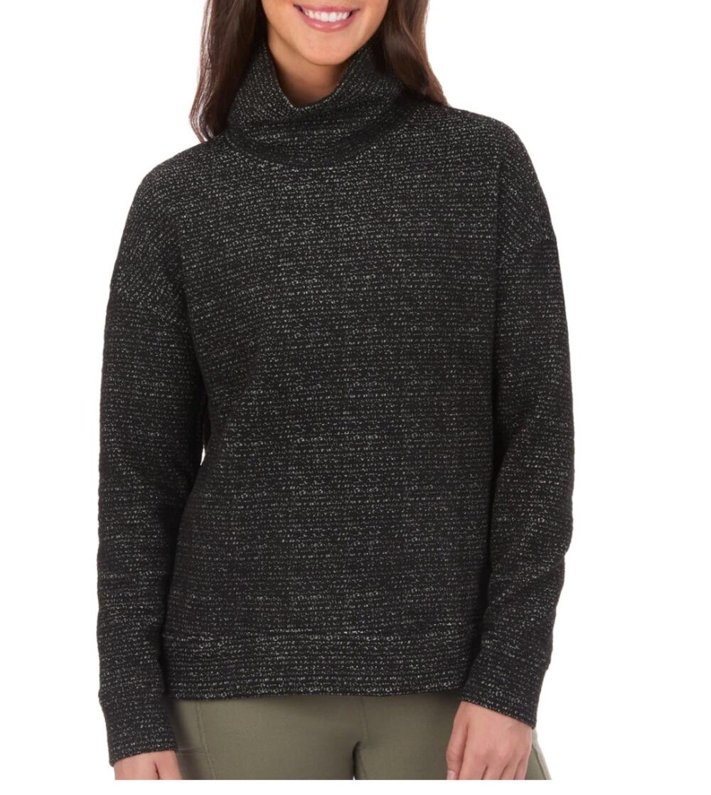 American Outdoorsman Women's Cowl Mock Neck Pullover Sweater Sweatshirt L